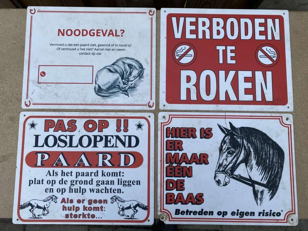 Diverse stalborden, waarschuwingsbordjes, Dieren en Toebehoren, Paarden en Pony's | Overige Paardenspullen, Ophalen of Verzenden