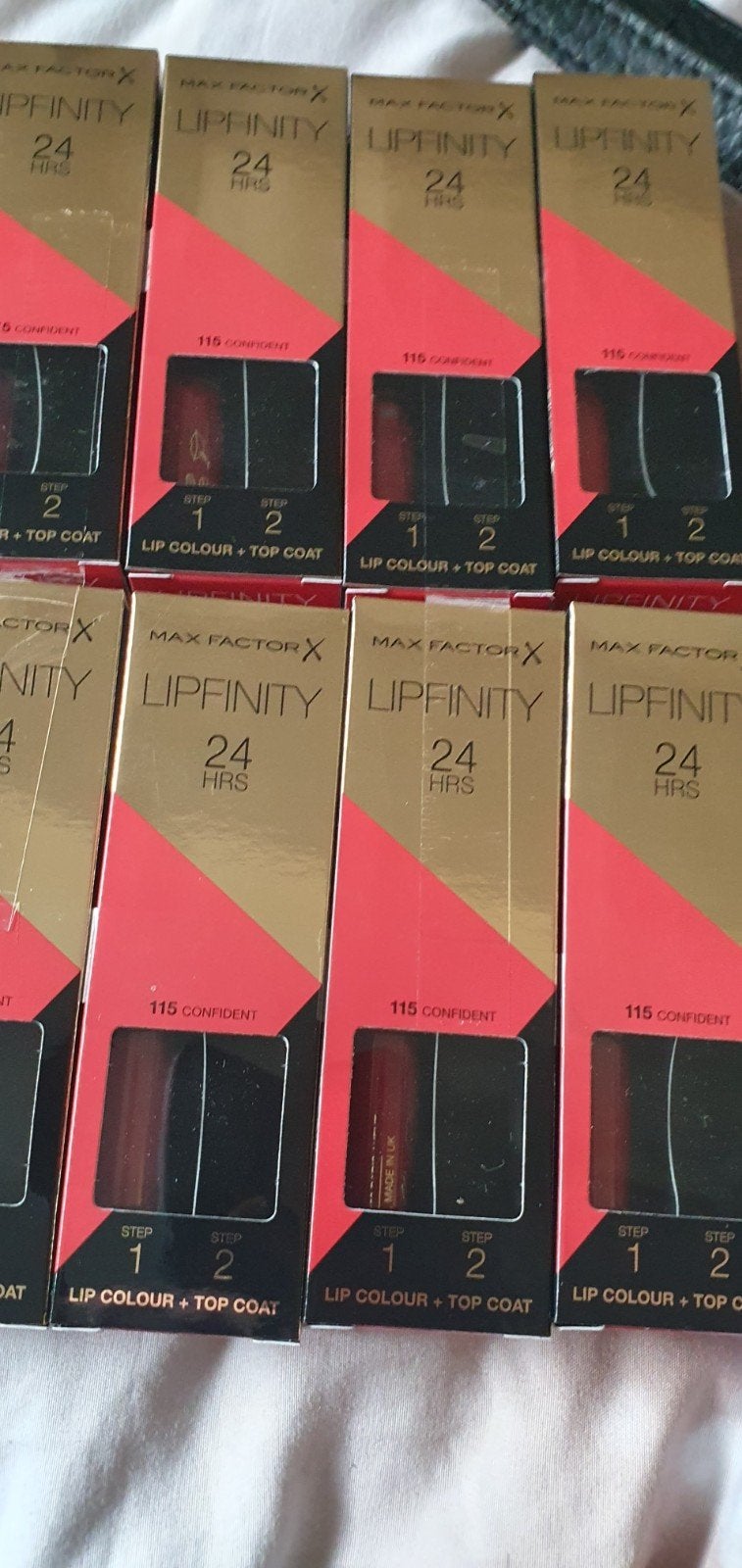 10x Max Factor Lipfinity 115 Confident - Zonder Topcoat, Verzenden