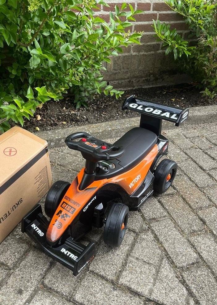 Nieuwe loopauto Formule 1 design - Oranje/Zwart, Kinderen en Baby's, Loopvoertuig, Onbekend, Nieuw, Ophalen of Verzenden