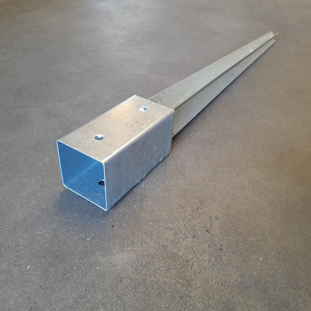 Paalhouders met punt 7,1 x 7,1 x 75 cm, verzinkt, paalpunten, Ophalen, Nieuw, 50 tot 100 mm