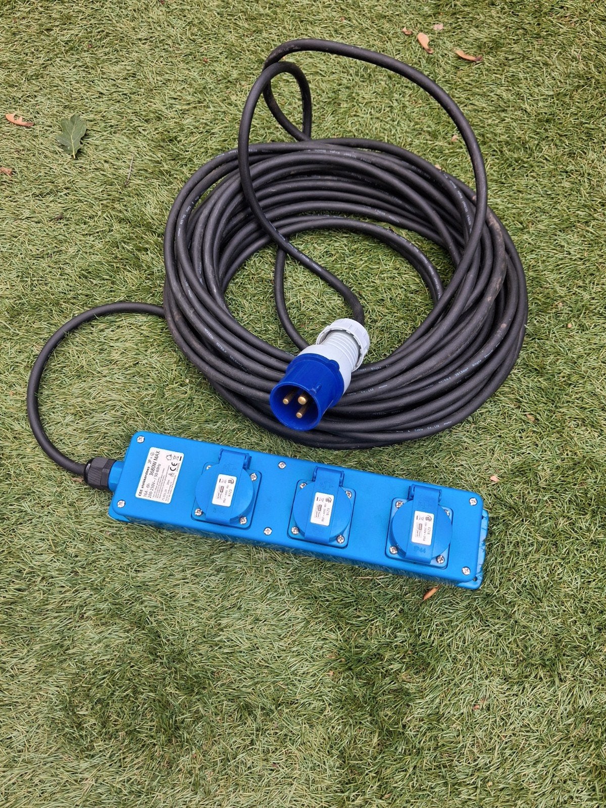 Verlengsnoer met 3 wegs stekkerdoos - 32A CEE, Ophalen, Gebruikt, Overige merken, Kabel of Snoer