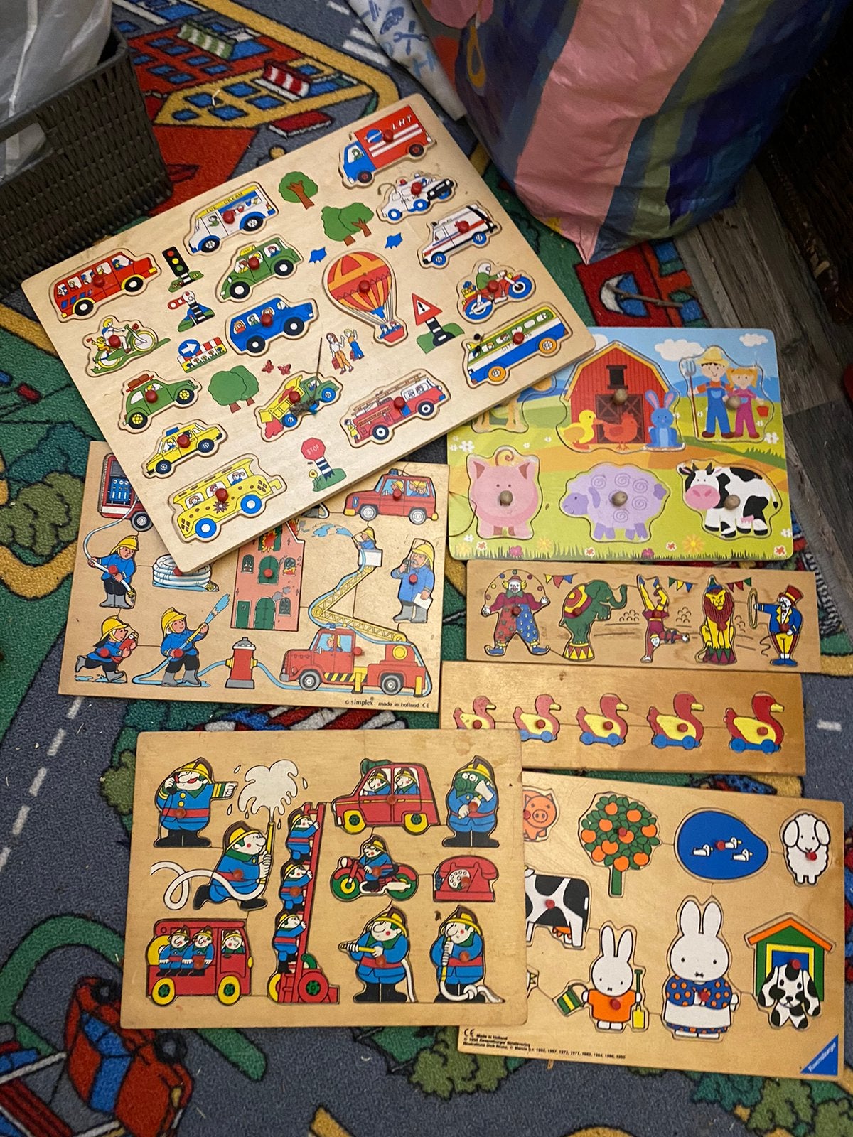 Houten Puzzels en houten 3D puzzel Speelkleed autokleed, Ophalen, Gebruikt, Overige typen