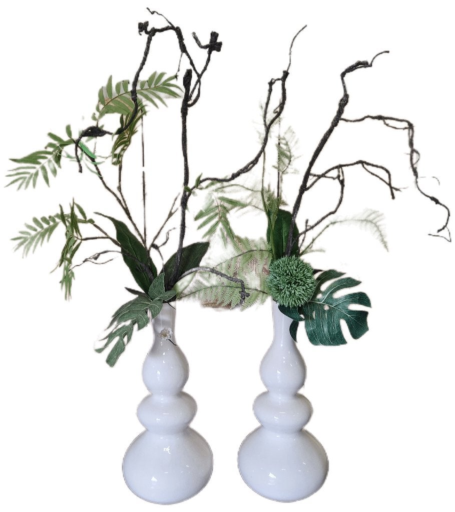 mooie set retro vazen met bloemstuk, Ophalen of Verzenden, Huis en Inrichting