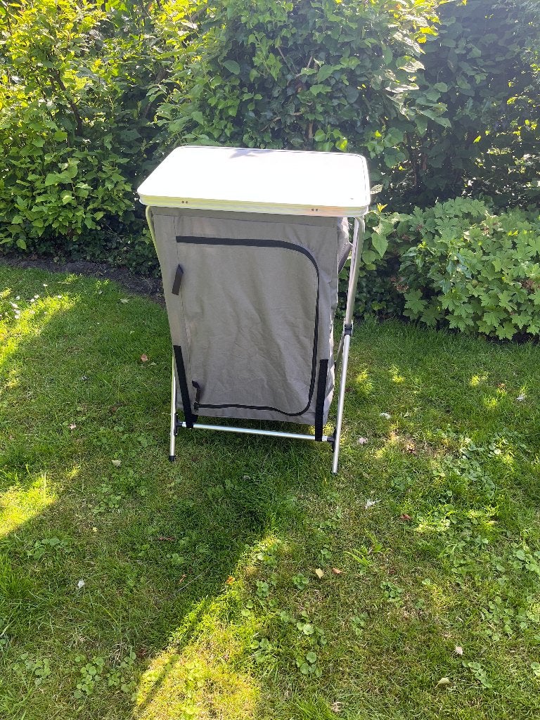 Campingkastje grijs opvouwbaar, Ophalen of Verzenden, Gebruikt