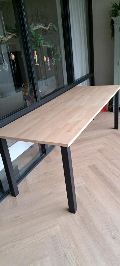 Beuken tafel 210 x 80, Huis en Inrichting, Tafels | Eettafels, Ophalen, Gebruikt, 200 cm of meer, 50 tot 100 cm