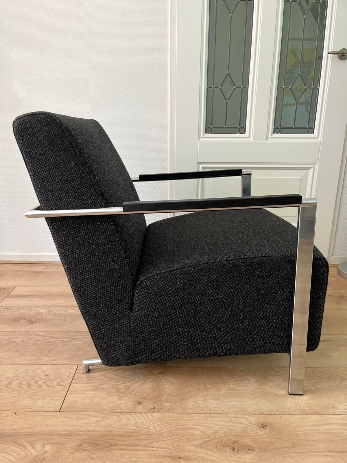 Harvink Fauteuil model Alowa Stof Zwart IZGST, Design, 75 tot 100 cm, Ophalen of Verzenden, Zo goed als nieuw