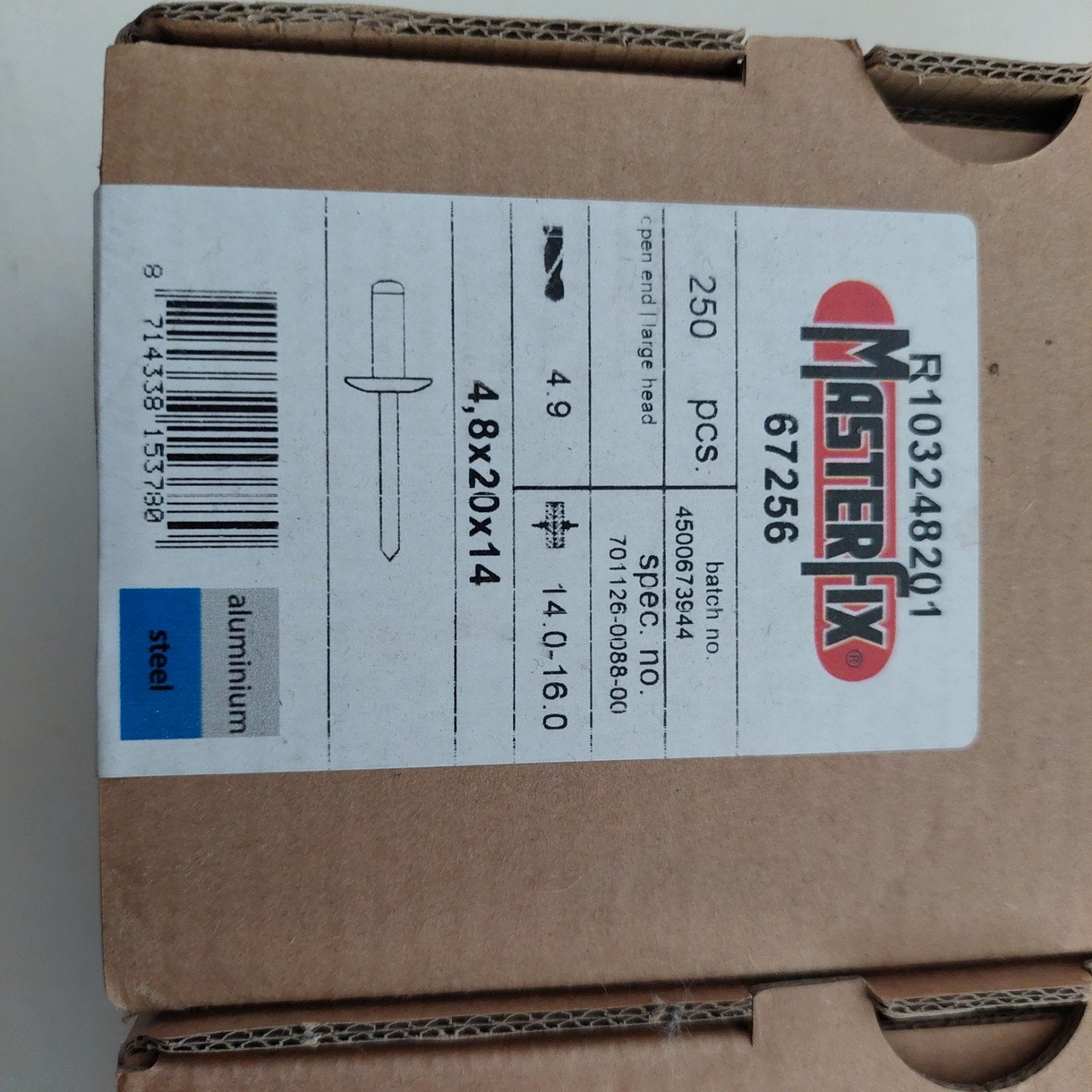 Nieuwe Masterfix popnagels diverse maten per doos, Ophalen of Verzenden