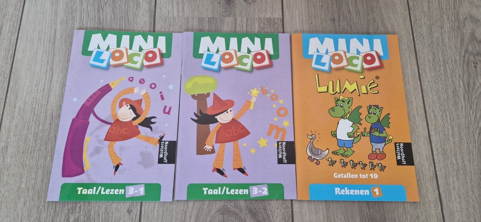 Mini Loco Boekjes: Rekenen 1 en Taal/Lezen 3-1, 3-2, Ophalen of Verzenden, Zo goed als nieuw, Wolters Noordhoff, Nederlands