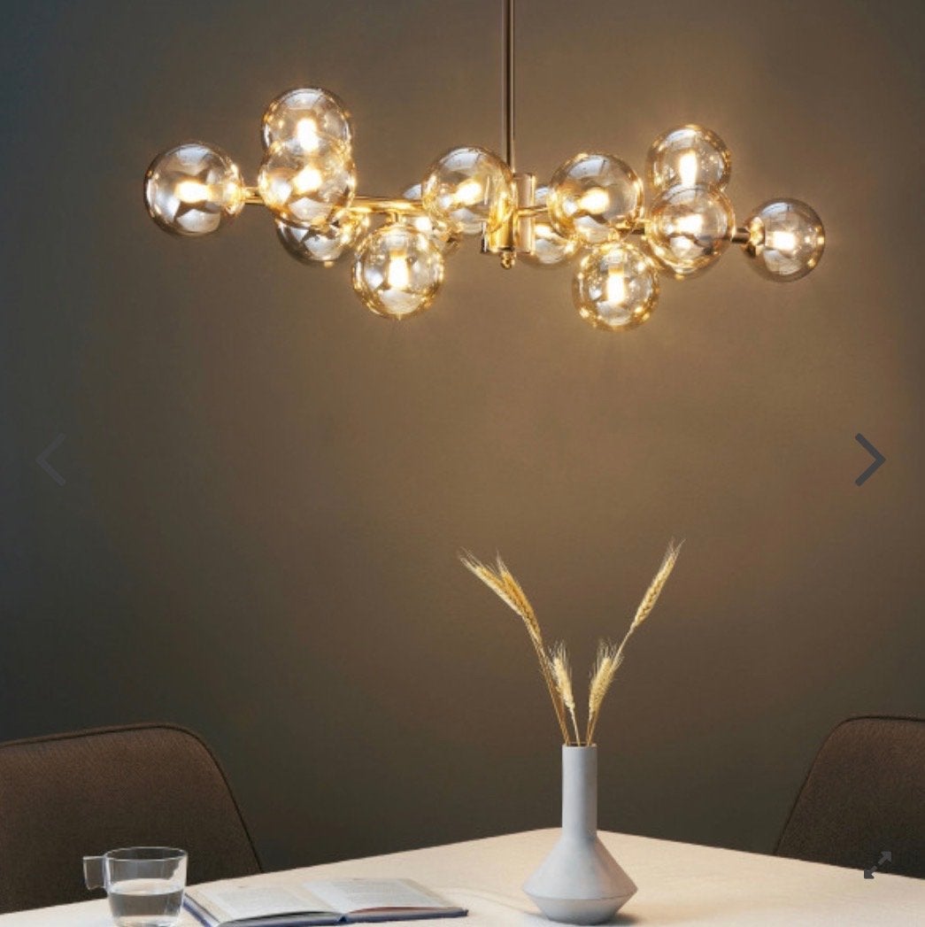 Osanna 14-bollen hanglamp van Kosilamp, Huis en Inrichting, Ophalen, Zo goed als nieuw, Glas