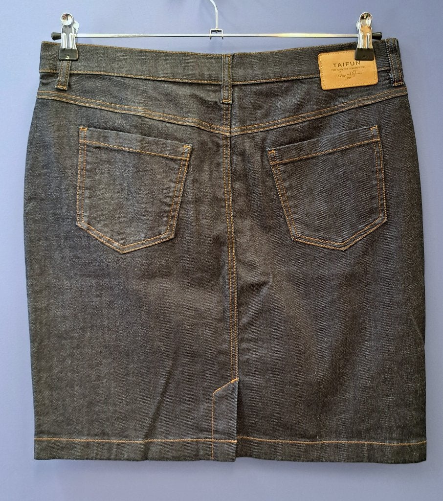 Taifun donker blauwe spijker rok denim als nieuw 38 M 42007, Maat 38/40 (M), Taifun, Blauw, .