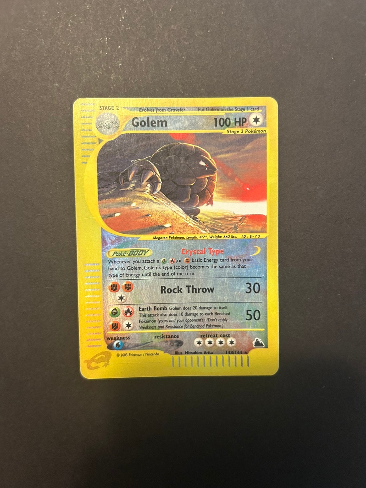 Golem 148/144 pokemon kaart, Ophalen of Verzenden, Zo goed als nieuw, Meerdere kaarten