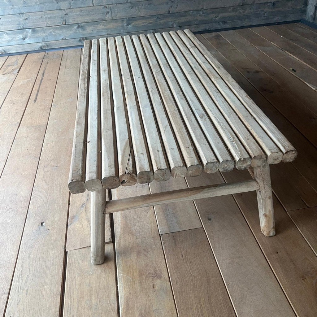 Apple Bee | Rooty Koffietafel | Showroommodel, Ophalen, Nieuw, Rechthoekig, Teakhout