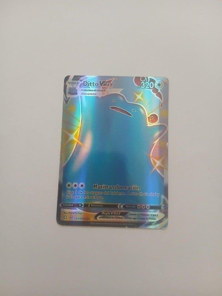 Pokémon Ditto VMAX SV119/SV122 Shiny Vault Spaans, Ophalen, Nieuw, Losse kaart