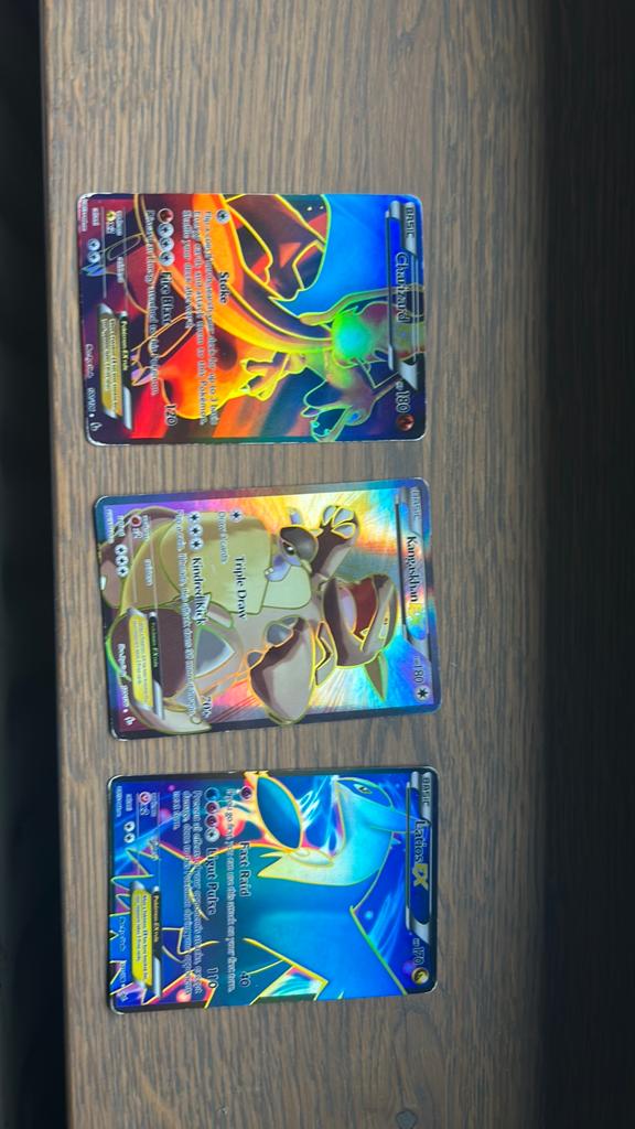 Pokémon EX Kaarten Set: Charizard, Kangaskhan, Latios, Ophalen of Verzenden, Zo goed als nieuw, Meerdere kaarten, Foil