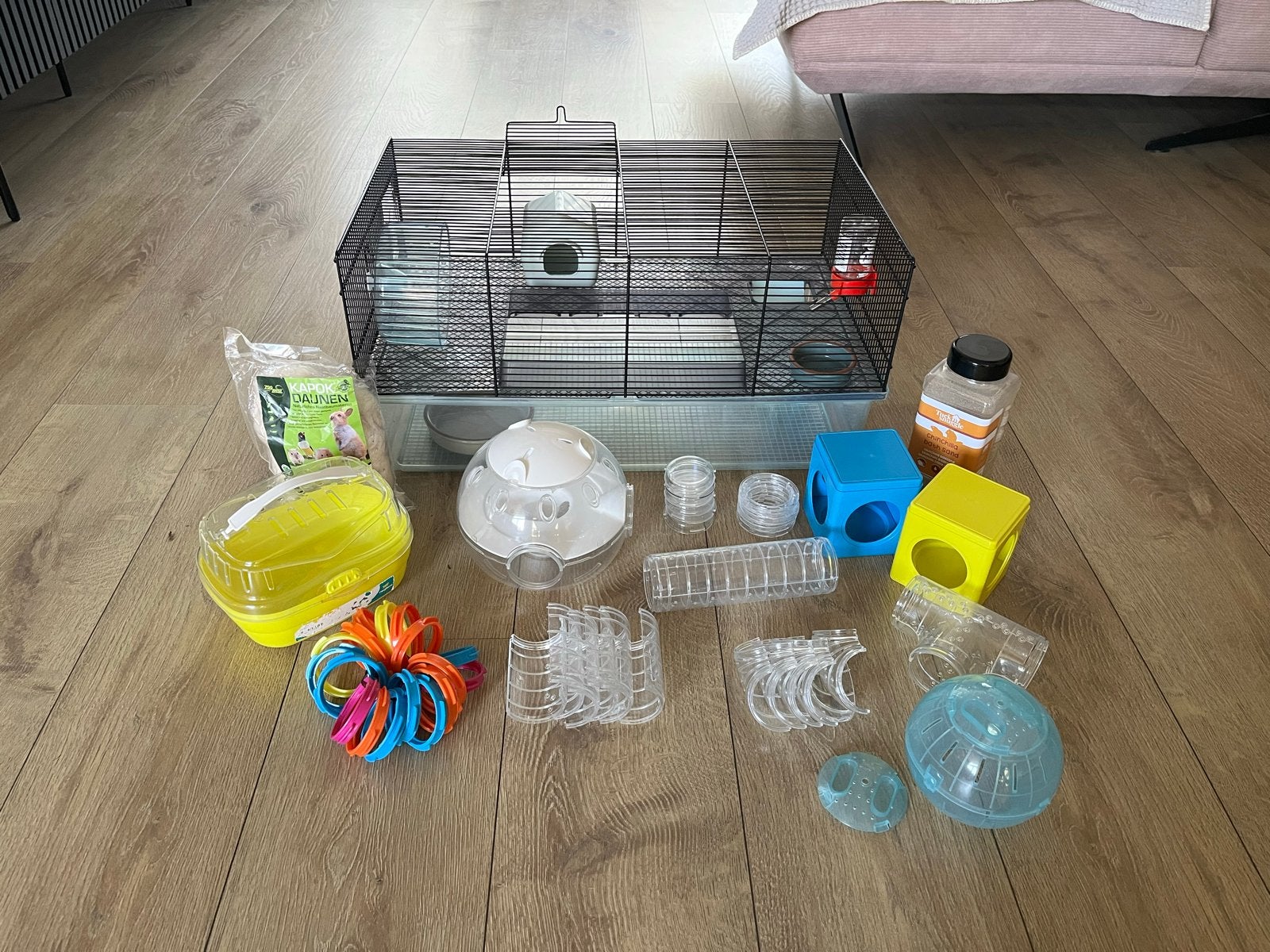 Hamsterkooi + toebehoren, Kooi, Gebruikt, Minder dan 75 cm, Ophalen