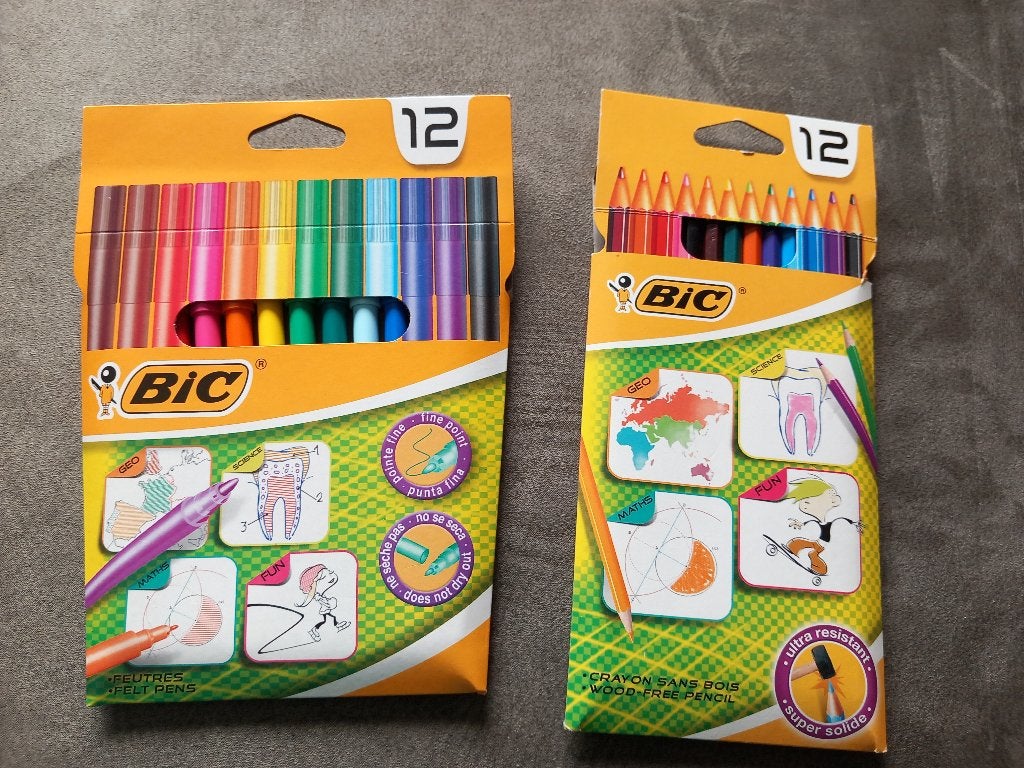nieuwe BIC Kleurstiften en Kleurpotloden Set (2x12 stuks), Ophalen of Verzenden, Nieuw, Potlood of Stift