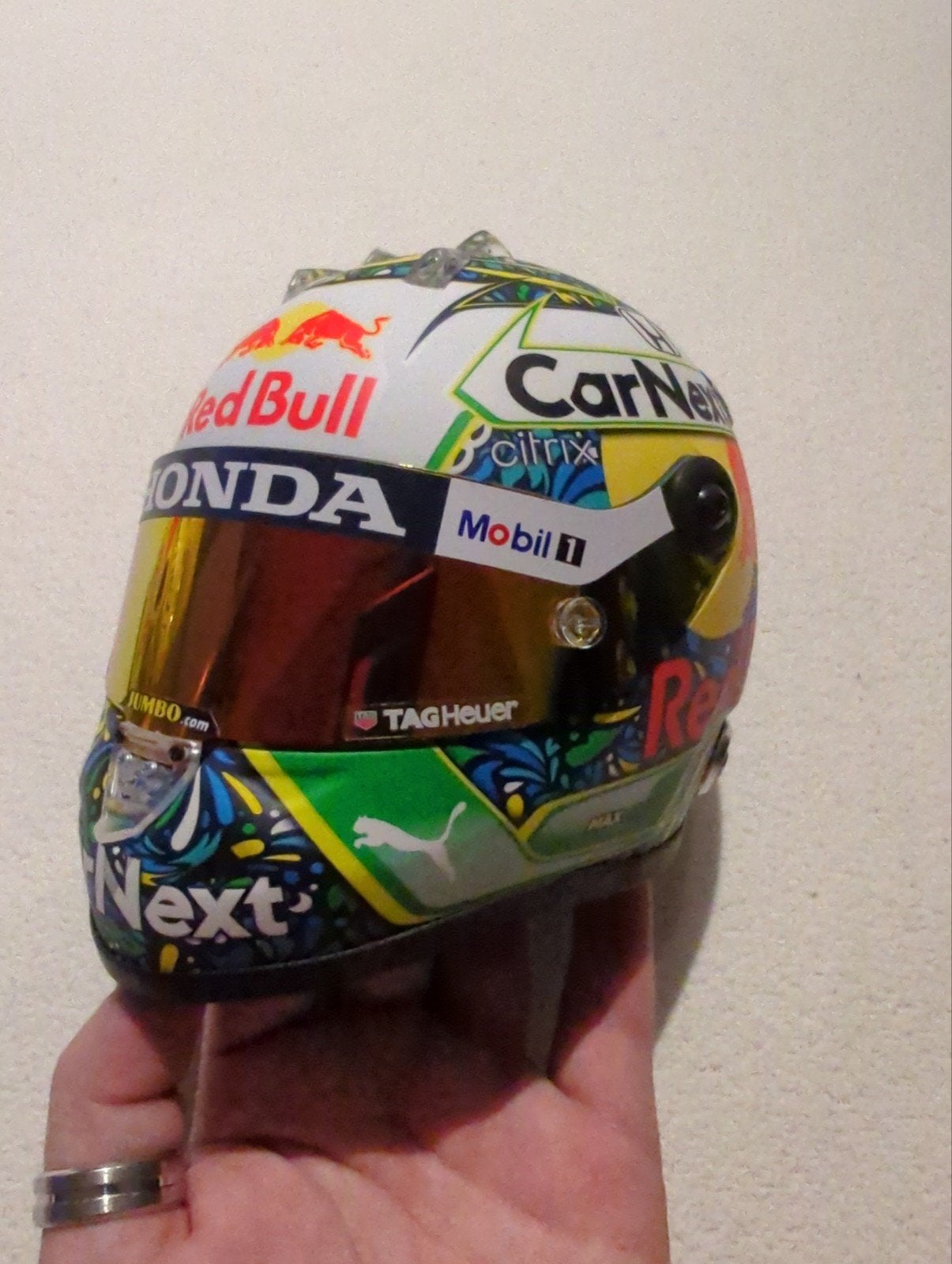 Max Verstappen helm schaalmodel 1:2 Brazilië 2021 #33, Ophalen of Verzenden, Nieuw, Overige typen