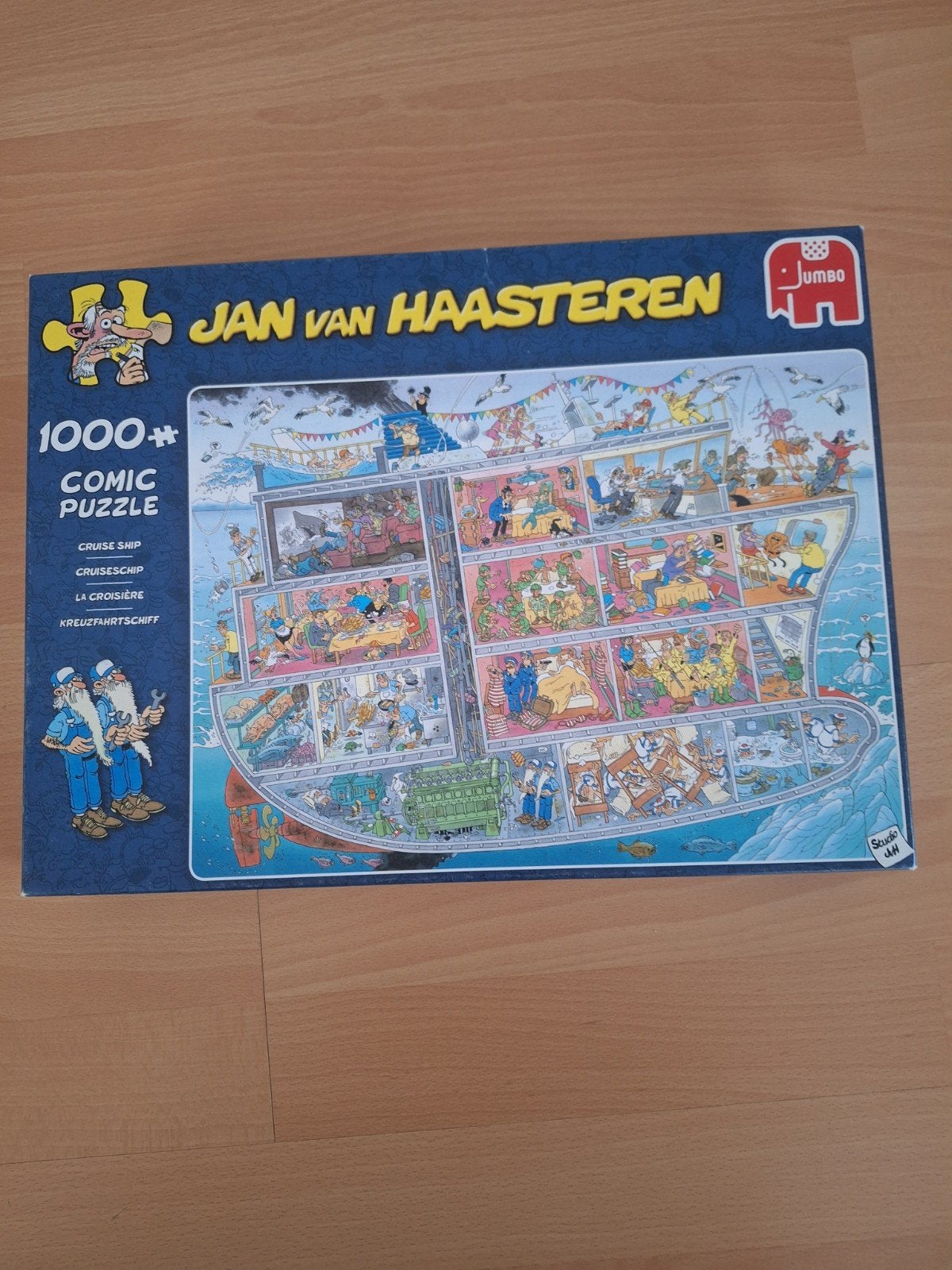 Jan van Haasteren Cruiseschip 1000 stukjes, Hobby en Vrije tijd, Denksport en Puzzels, Zo goed als nieuw, Legpuzzel, 500 t/m 1500 stukjes
