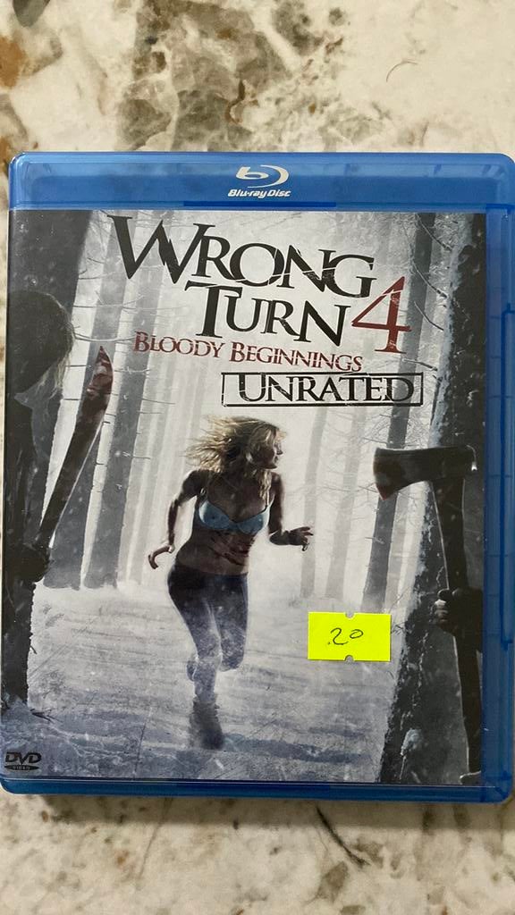 Wrong turn 4 blu ray bloody beginnings, Ophalen of Verzenden, Zo goed als nieuw, Horror