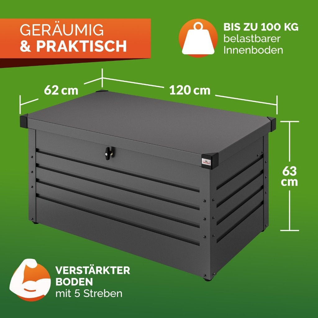 Opbergbox tuinkist tuinkussens metaal 385L GRATIS BEZORGD!, Tuin en Terras, Verzenden, Nieuw, Nvt, Nvt