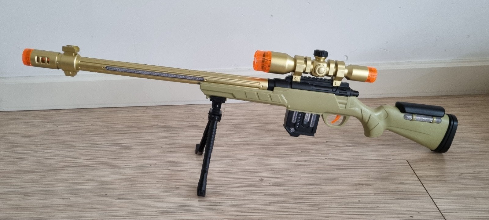 Speelgoed mitrailleur, Ophalen