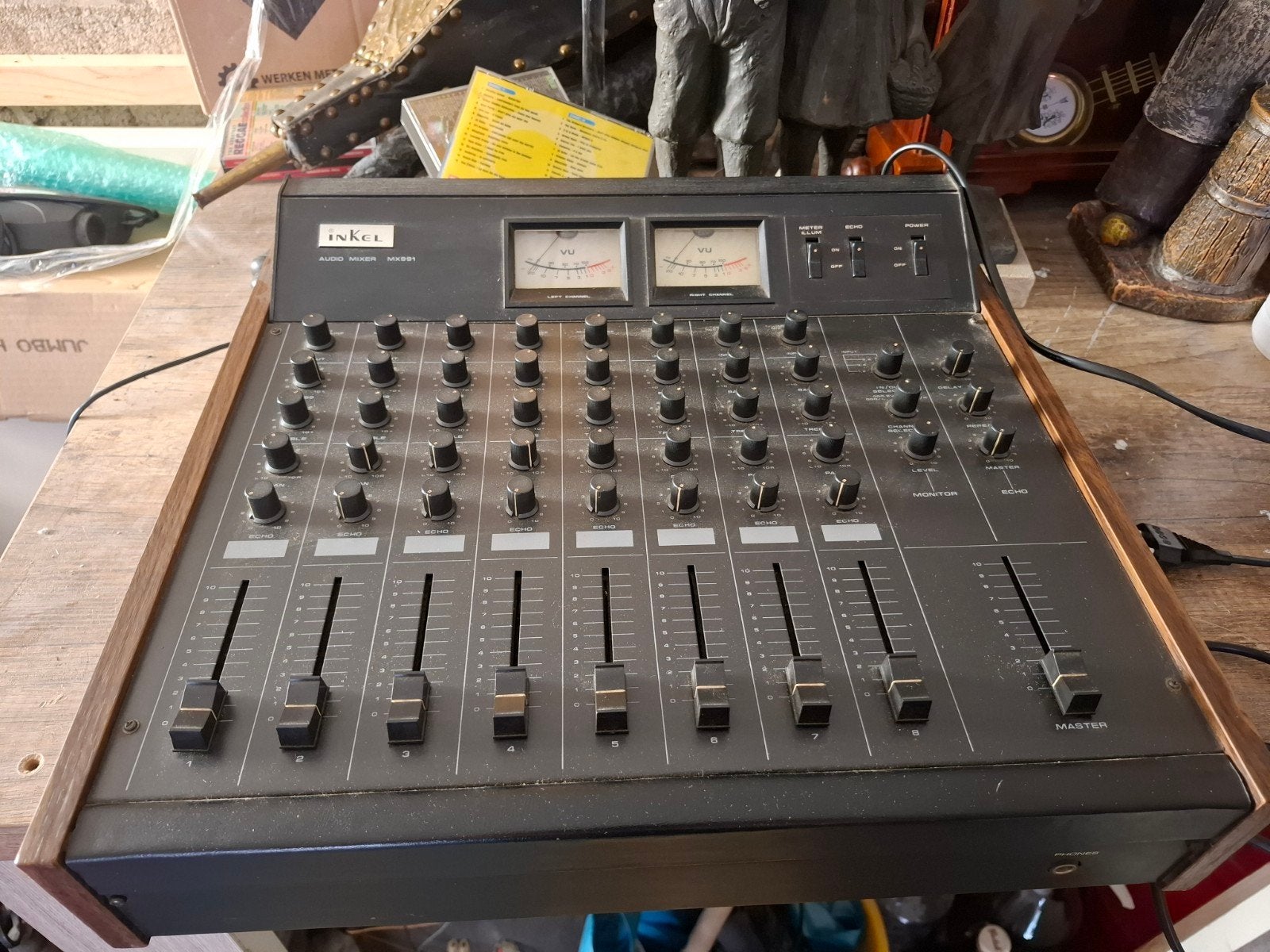 Vintage Inkel Audio Mixer MX-991, Ophalen of Verzenden, Gebruikt, 10 tot 20 kanalen, Microfooningang
