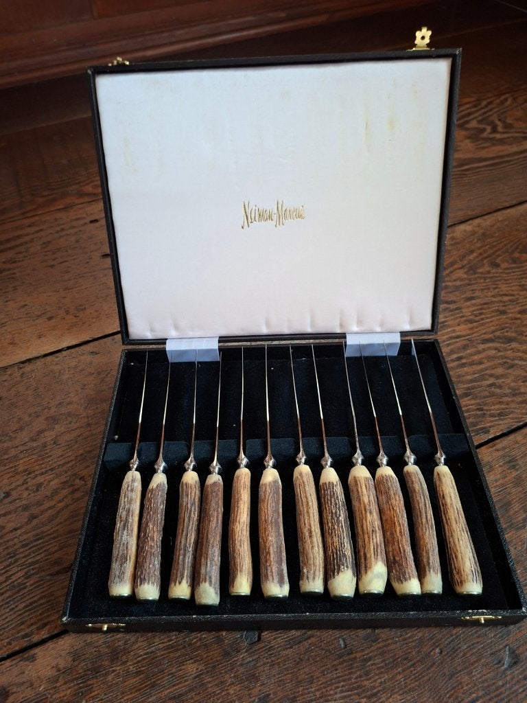 set steakmessen in opbergcassette, Bestekset, Zo goed als nieuw, Rvs of Chroom, Overige merken