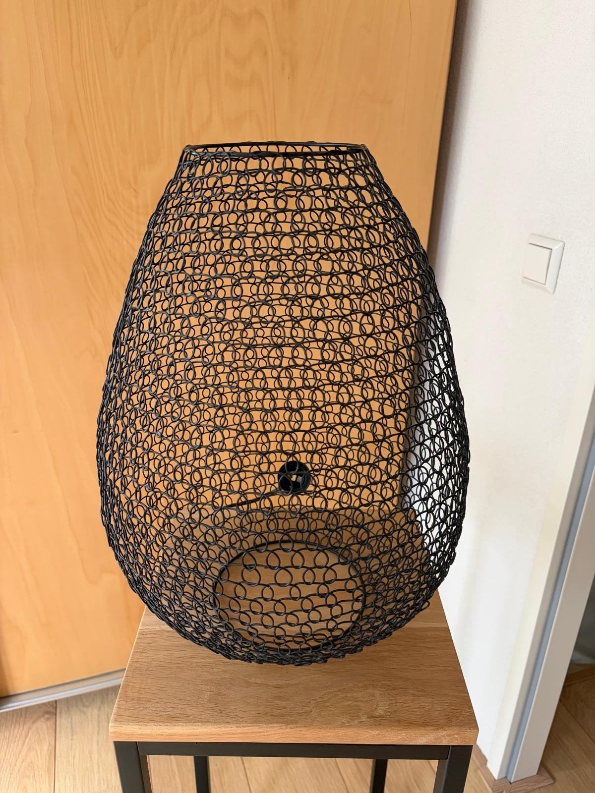 Planten tafel met lamp van gaas., Ophalen of Verzenden, Zo goed als nieuw, Rond