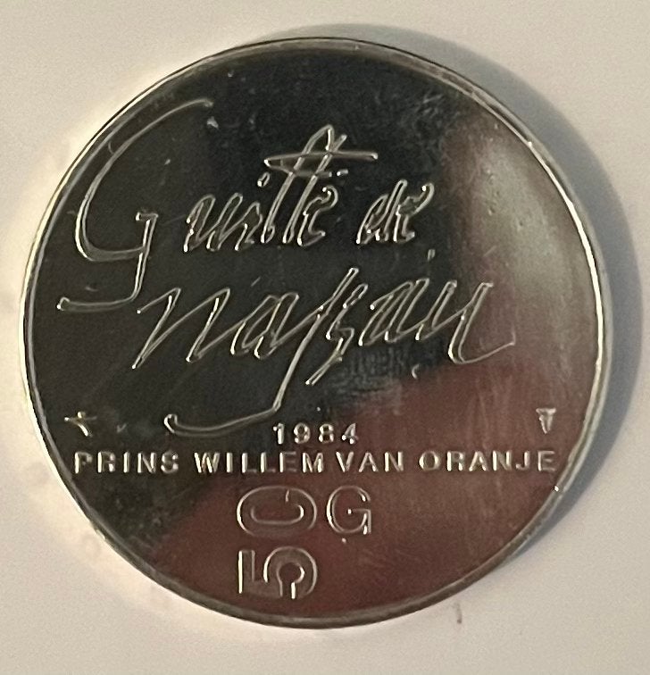 Zilveren 50 Gulden 1984 - Beatrix - Prins Willem van Oranje, Postzegels en Munten, Munten | Nederland, Ophalen of Verzenden, Koningin Beatrix