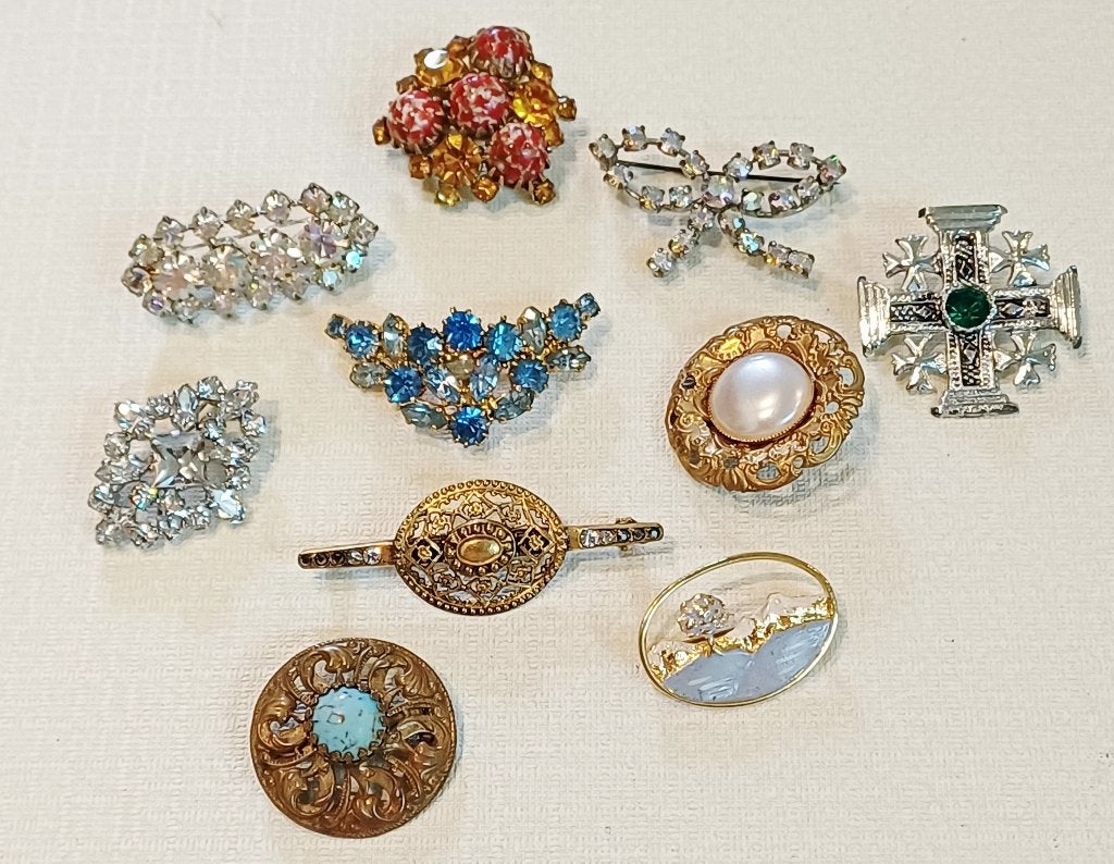 Lot broches, Ophalen of Verzenden, Zo goed als nieuw, Overige kleuren, Overige materialen