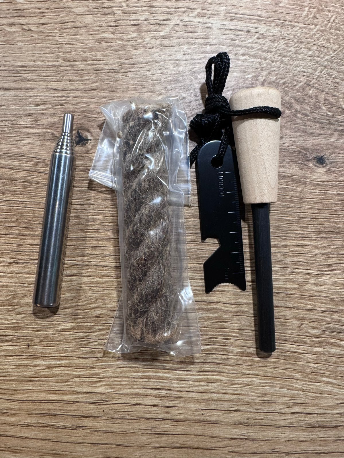 Bushcraft Vuurstarter Set: Lont, Blaaspijp & Vuurmaker, Ophalen of Verzenden, Nieuw