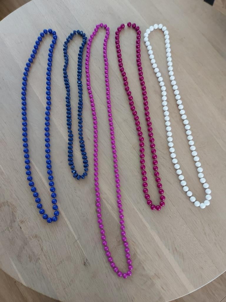 Leuke kralen kettingen, Sieraden, Tassen en Uiterlijk, Kettingen, Nieuw, Overige materialen, Paars, Ophalen of Verzenden