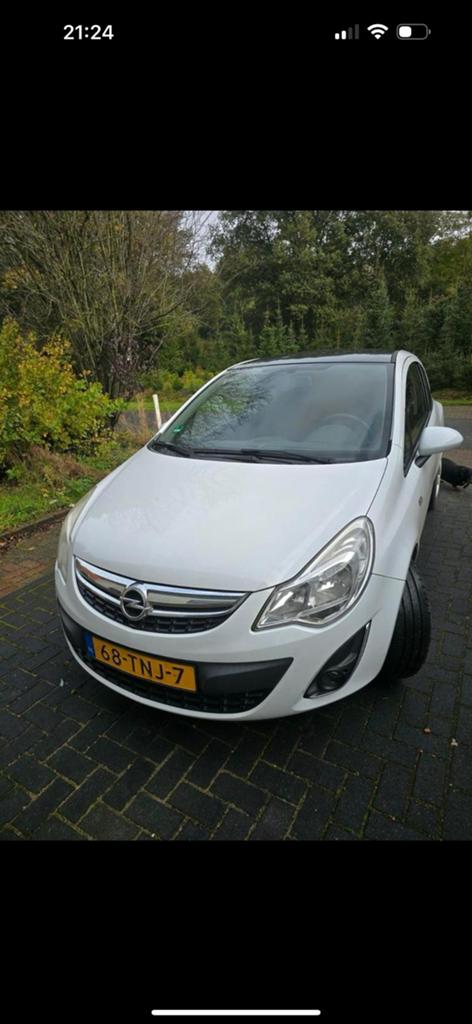 Zeer nette Opel Corsa 1.2 16V LPG 3D 2012 Wit, Voorwielaandrijving, 83 pk, Zwart, 4 cilinders