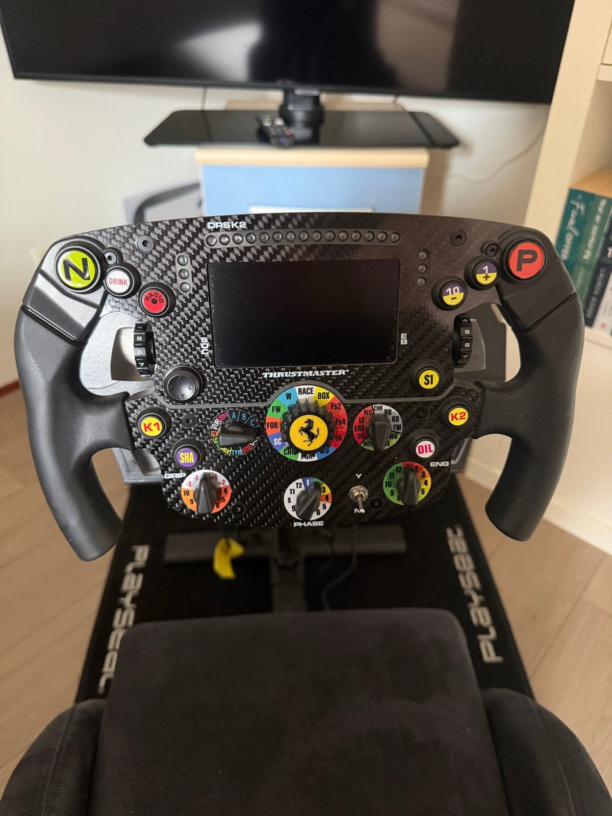 Thrustmaster T300 Ferrari racestuur met Playseat, Ophalen, Racestuur, Gebruikt, Force feedback