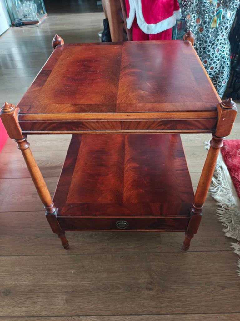 Klassieke bijzettafel met lade - Mahoniehout, Ophalen