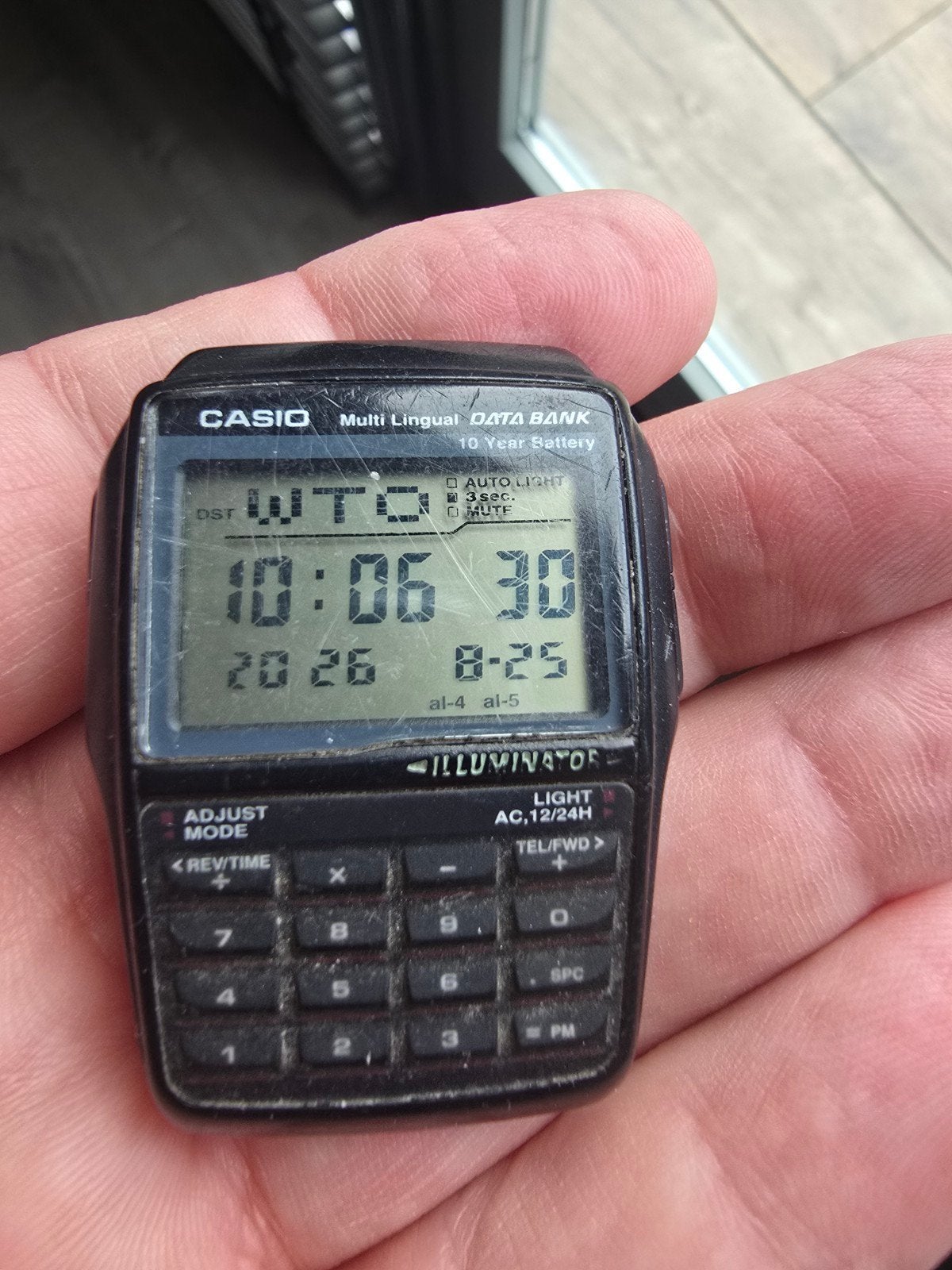 Casio DBC-32 Databank Rekenmachine Horloge - Gebruikt, Casio, Kunststof, Gebruikt, Polshorloge