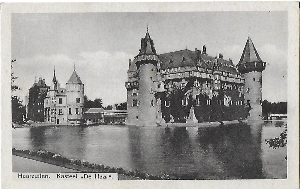 Haarzuilen kasteel de haar oude ongelopen ansichtkaart 9507, Ophalen of Verzenden, 1940 tot 1960, Gelopen, Gelderland