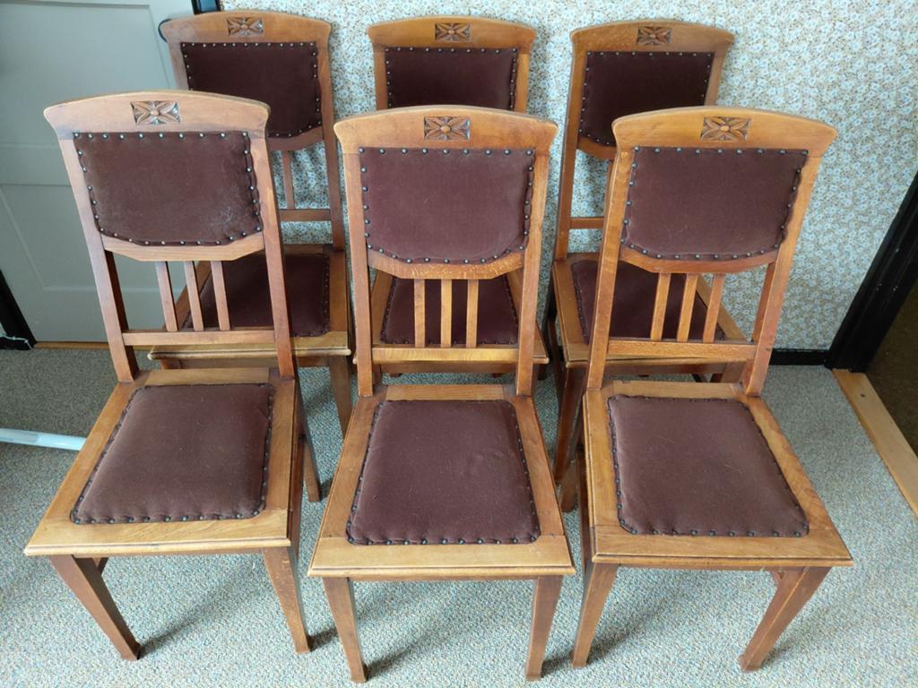 Vintage eetkamerstoelen. Jaren 30., Antiek en Kunst, Antiek | Meubels | Stoelen en Banken, Ophalen