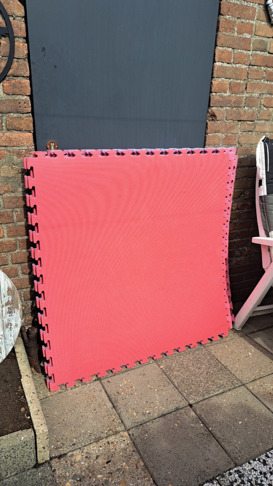 Judo matten Rood/Blauw - Set van 4, Sport en Fitness, Ophalen, Gebruikt, Benen, Fitnessmat