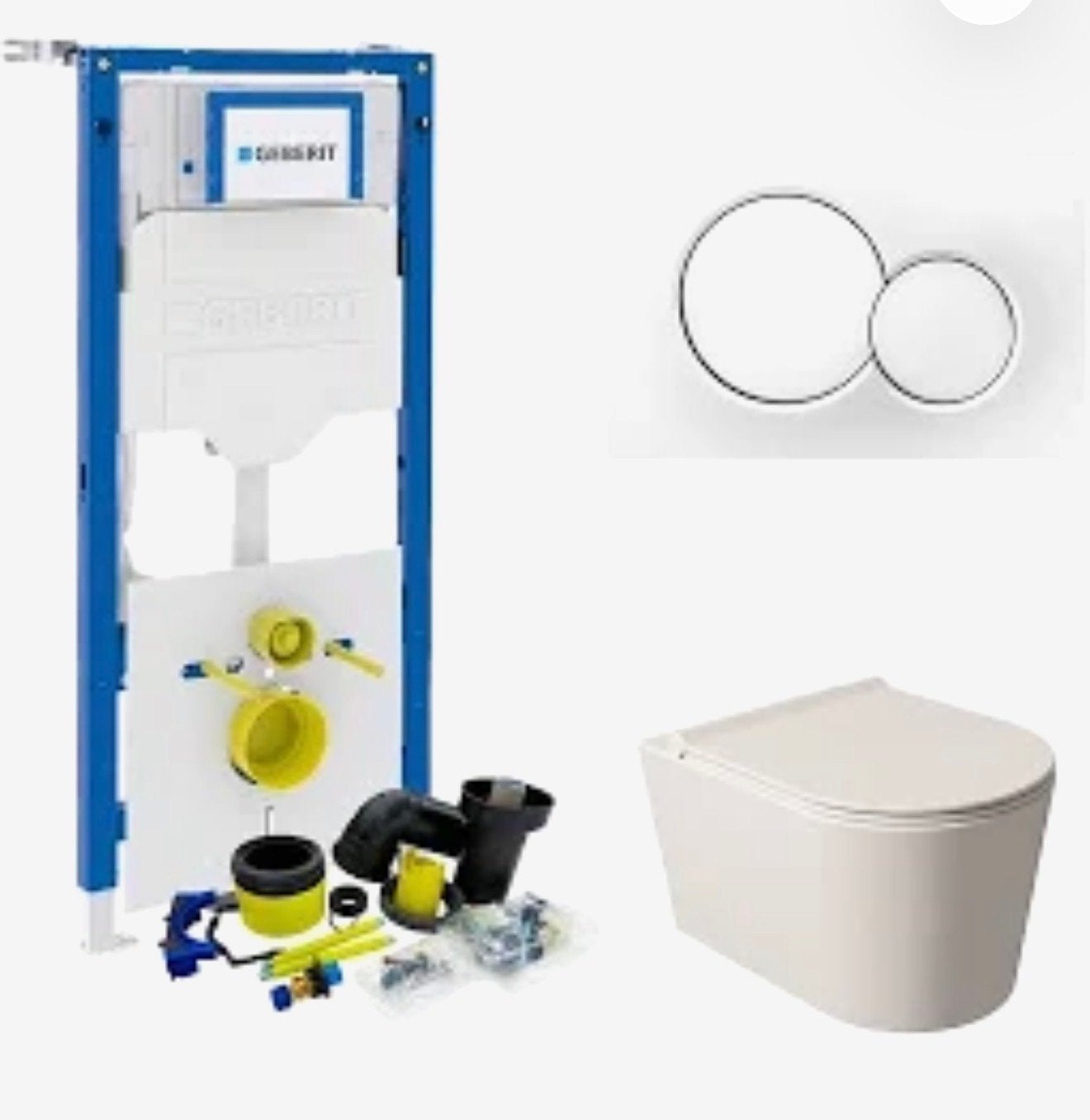 Complete Geberit UP320 Toiletset Salenzi Civita Mat Wit, Ophalen of Verzenden, Nieuw, Toilet