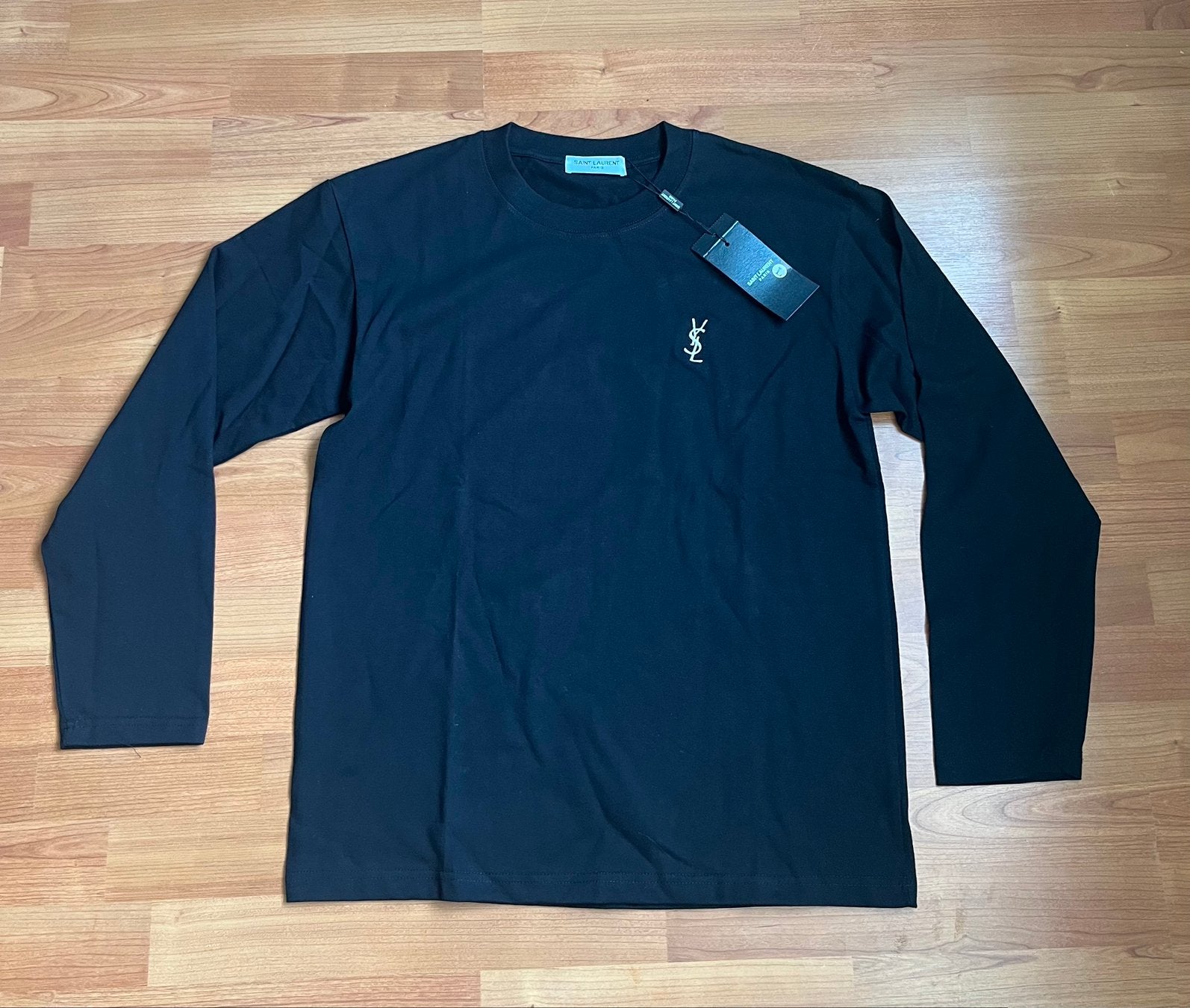 Ysl Zwart Longsleeve + T-shirt Wit Maat L en XL, Ophalen of Verzenden, Nieuw, Maat 52/54 (L), Wit