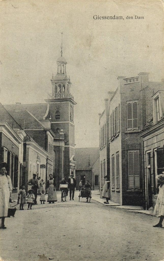 Giessendam, den Dam - gelopen, Verzamelen, Verzenden, 1920 tot 1940, Gelopen, Zuid-Holland