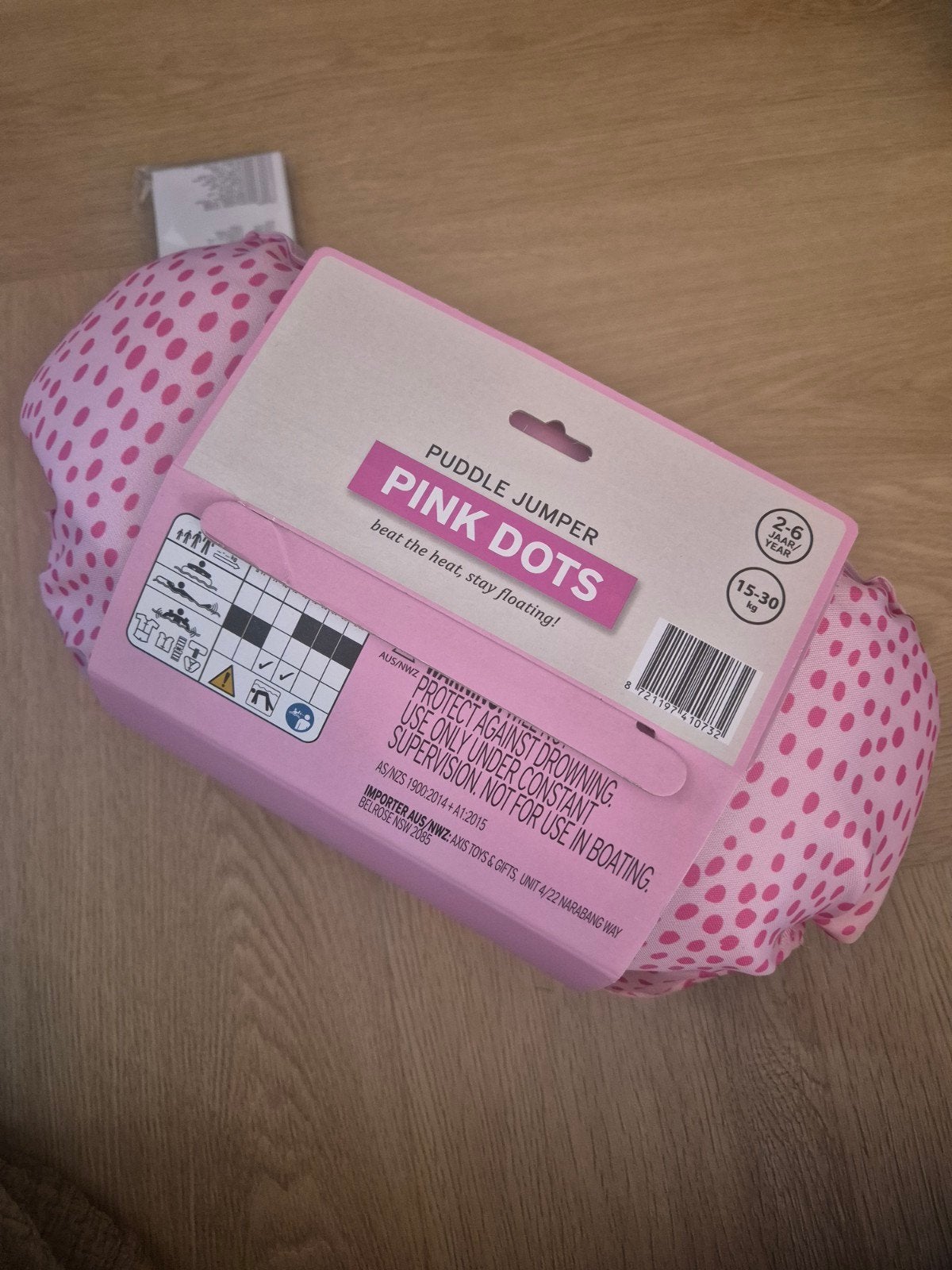 Puddle Jumper Roze met stippen - Zwembandjes, Meisje, Nieuw, Overige maten, Ophalen of Verzenden