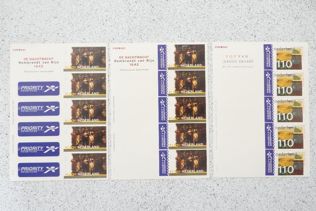 Priority zegels, Ophalen, Na 1940, Postfris