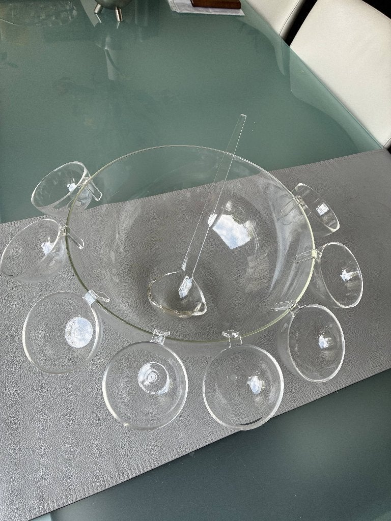 Punch bowl set vintage Guzzini Roma, Ophalen of Verzenden