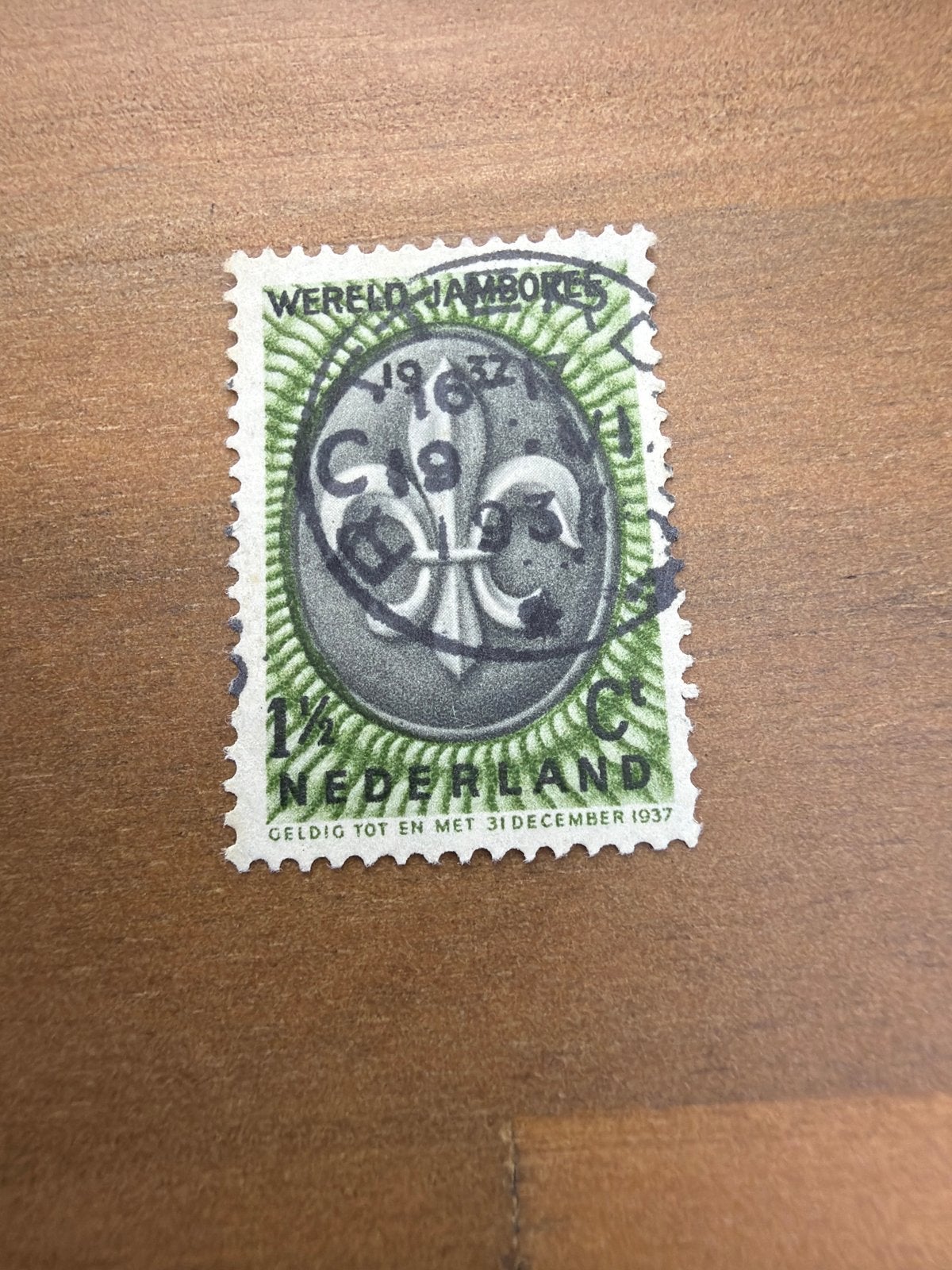 Nederland Wereld Jamboree 1937 postzegel, Ophalen of Verzenden, T/m 1940, Gestempeld