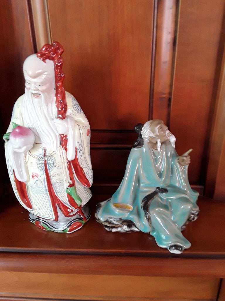 beeldje Chinese god. beeld van Shouxing. beeld van mudman, Verzamelen, Beelden en Beeldjes, Zo goed als nieuw, Mens, Ophalen of Verzenden
