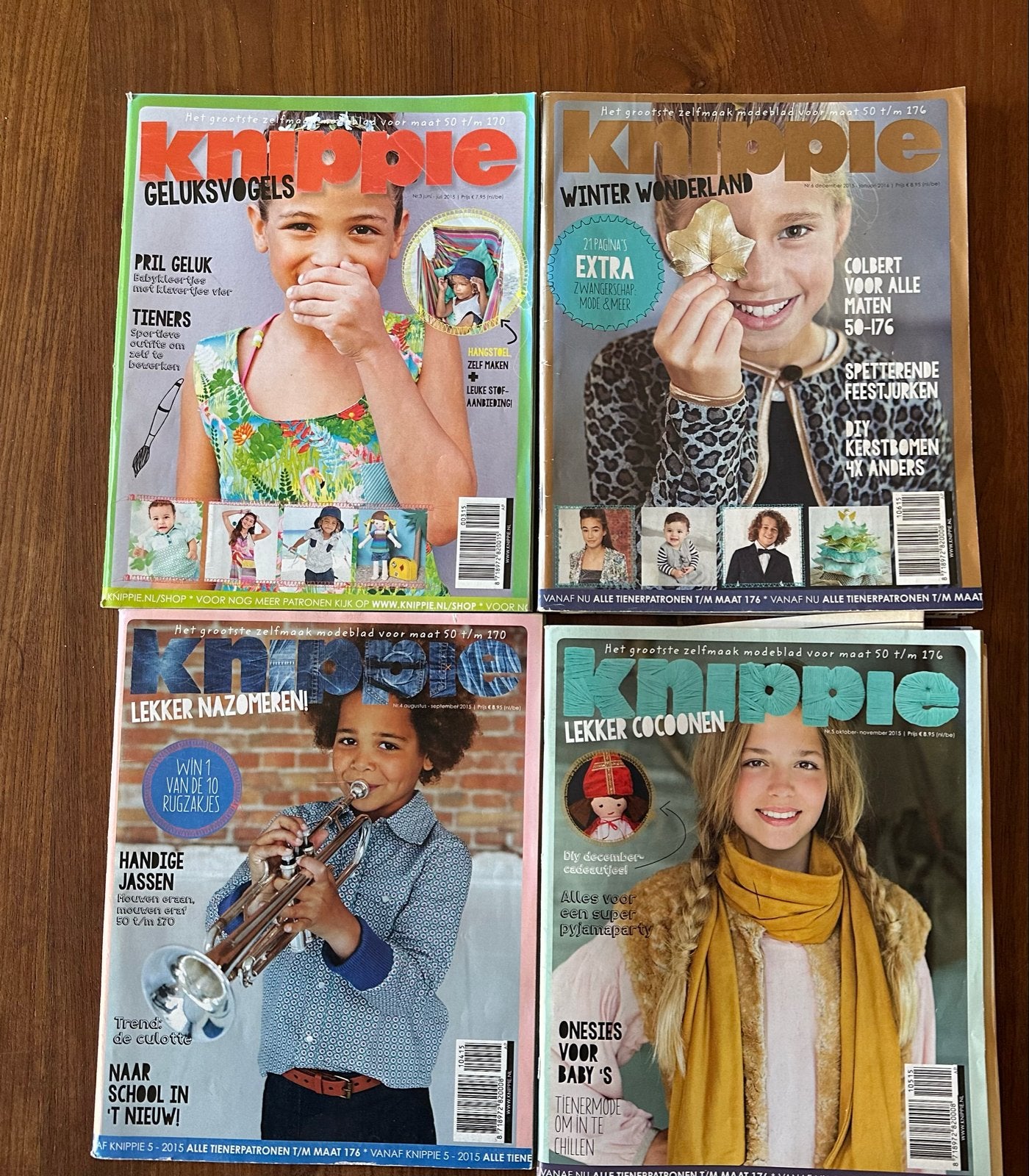 4 Knipmode tijdschriften uit 2015 - Patroonbladen z.g.a.n., Ophalen of Verzenden, Zo goed als nieuw, Overige typen