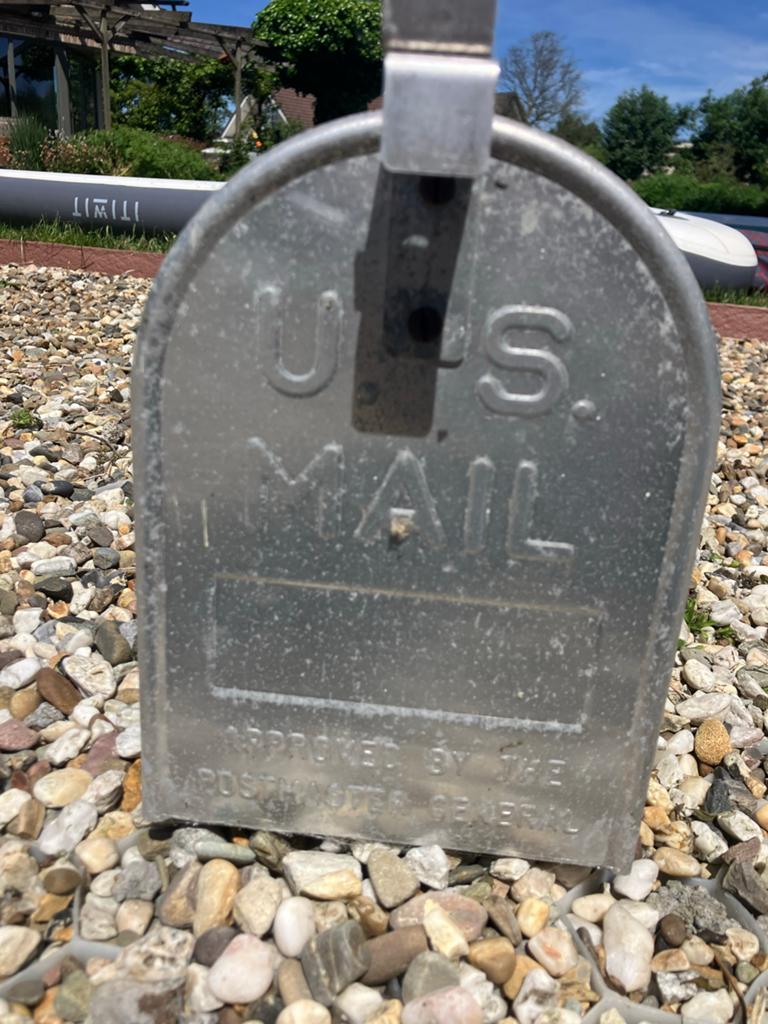 Vintage U.S. Mail brievenbus - Steel City Mfg Co., Tuin en Terras, Ophalen of Verzenden, Gebruikt, Staal, Wandbrievenbus