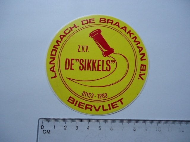 sticker oud Biervliet terneuzen zeeland landbouw machine, Verzenden, Zo goed als nieuw, Bedrijf of Vereniging